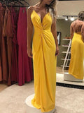 yellow Prom Dress , Charming Prom Dress HZ1023