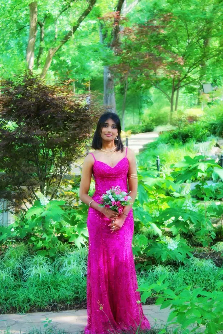 Sexy Mermaid Spaghetti Straps Pink Lace Long Prom Dresses Party Dress 20th Birthday Outfits Graduation Dresses HZ1121