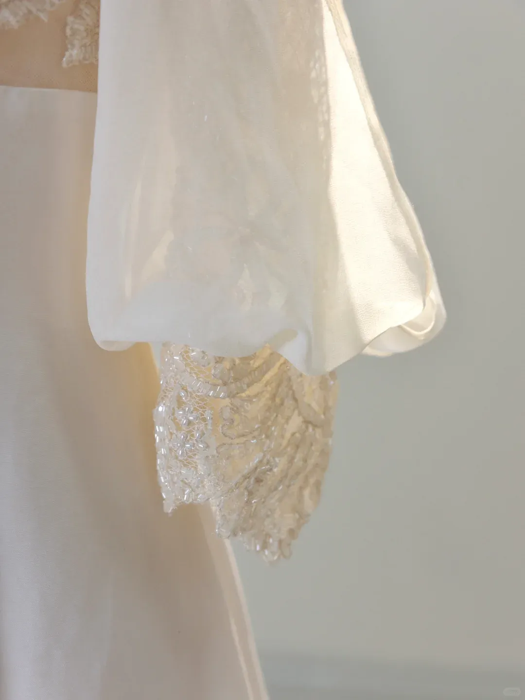 Romantic Wedding Gown Bridal Dress A Line Square Neck Satin Wedding Dress Ivory Wedding Dresses Modest Wedding Gowns HZ1121 - Image 4