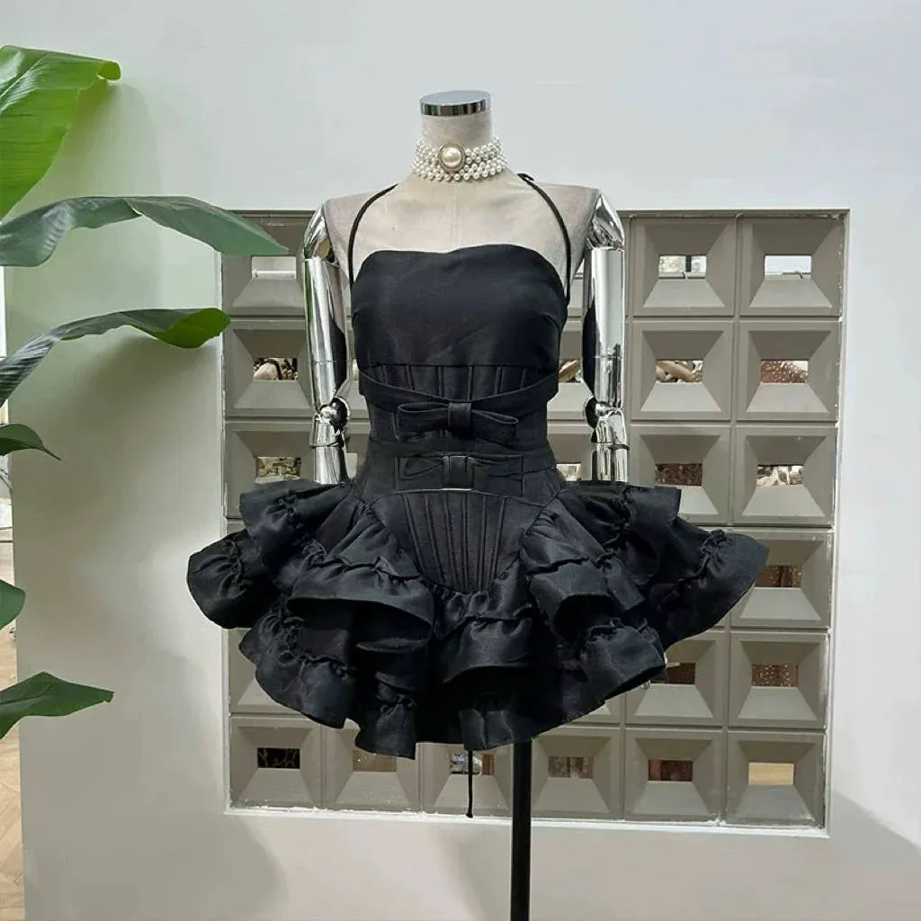 Modest Ball Gown Strapless Pink Satin Short Formal Homecoming Dress Middle School Short 20th Birthday Outfits Graduation Dress Cocktail Dresses HZ1121