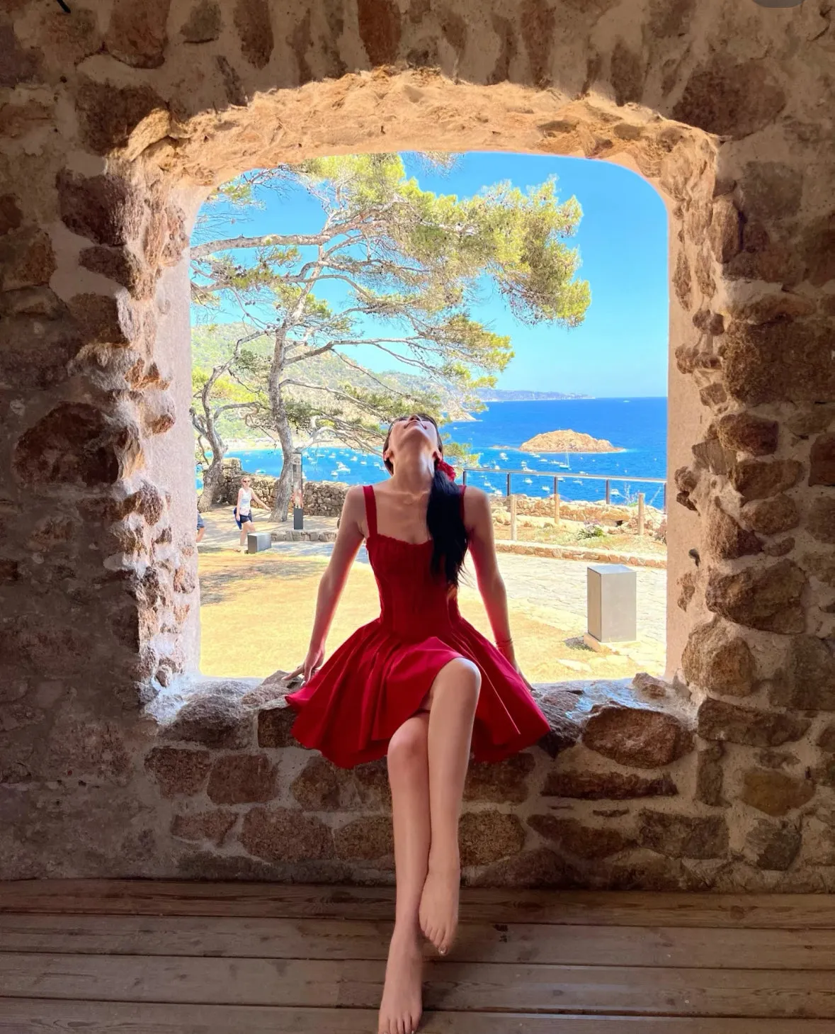 Simple A line Square Neck Red Short Homecoming Dress Summer Hoco Dresses Mini Cocktail Dress HZ1121