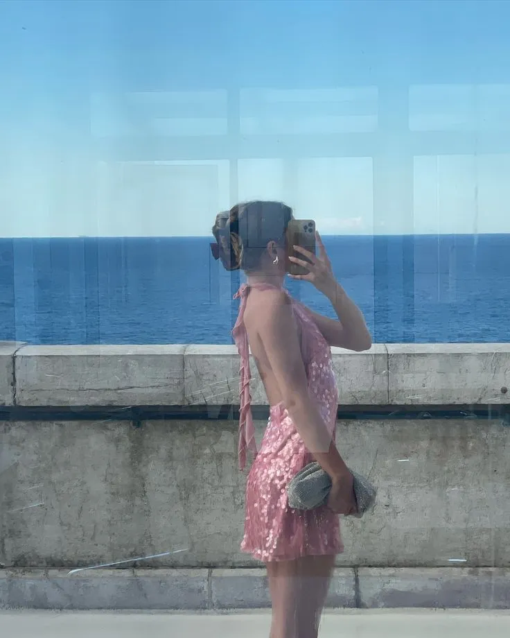 Modest A Line High Neck Pink Sequin Formal Homecoming Dresses 18th Birthday Outfits Graduation Dress Short Mini Hoco Dresses HZ1121 - Image 2