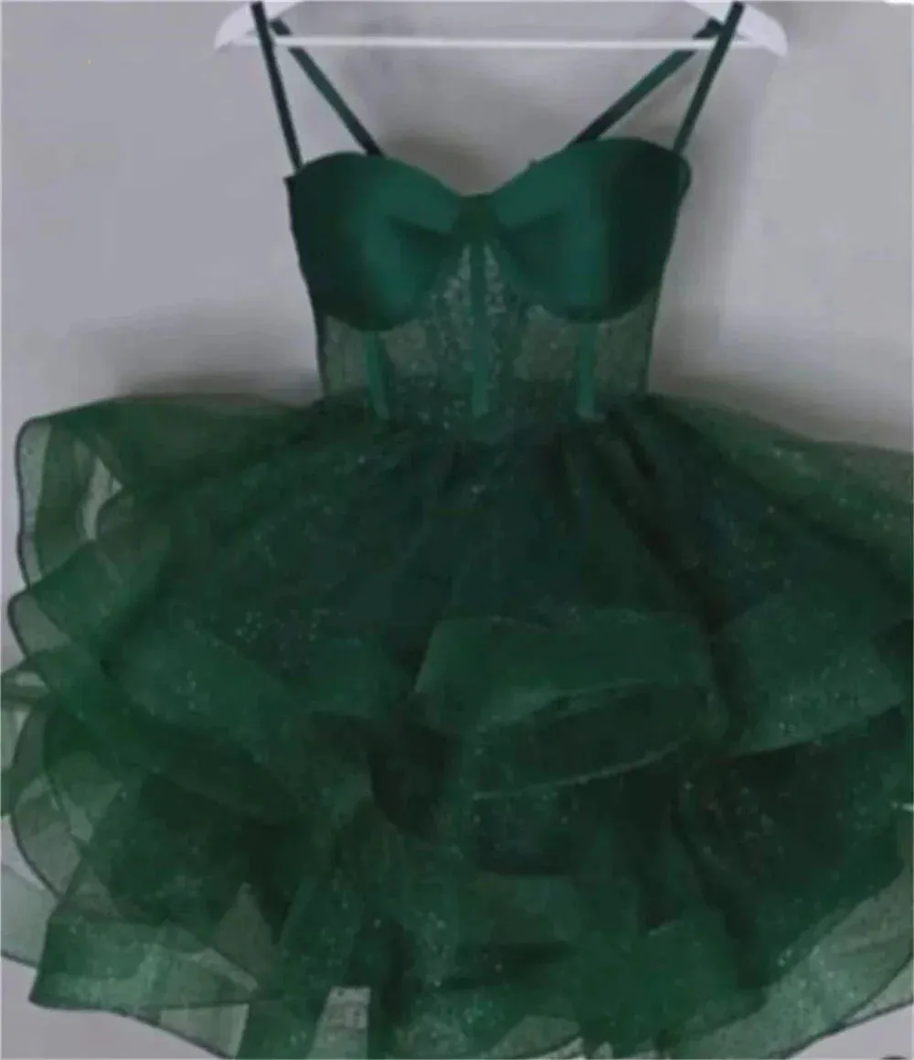 Princess Ball Gown Spaghetti Straps Tulle Formal Homecoming Dresses 8th Grad Dance Graduation Dress Short Hoco Dresses HZ1121