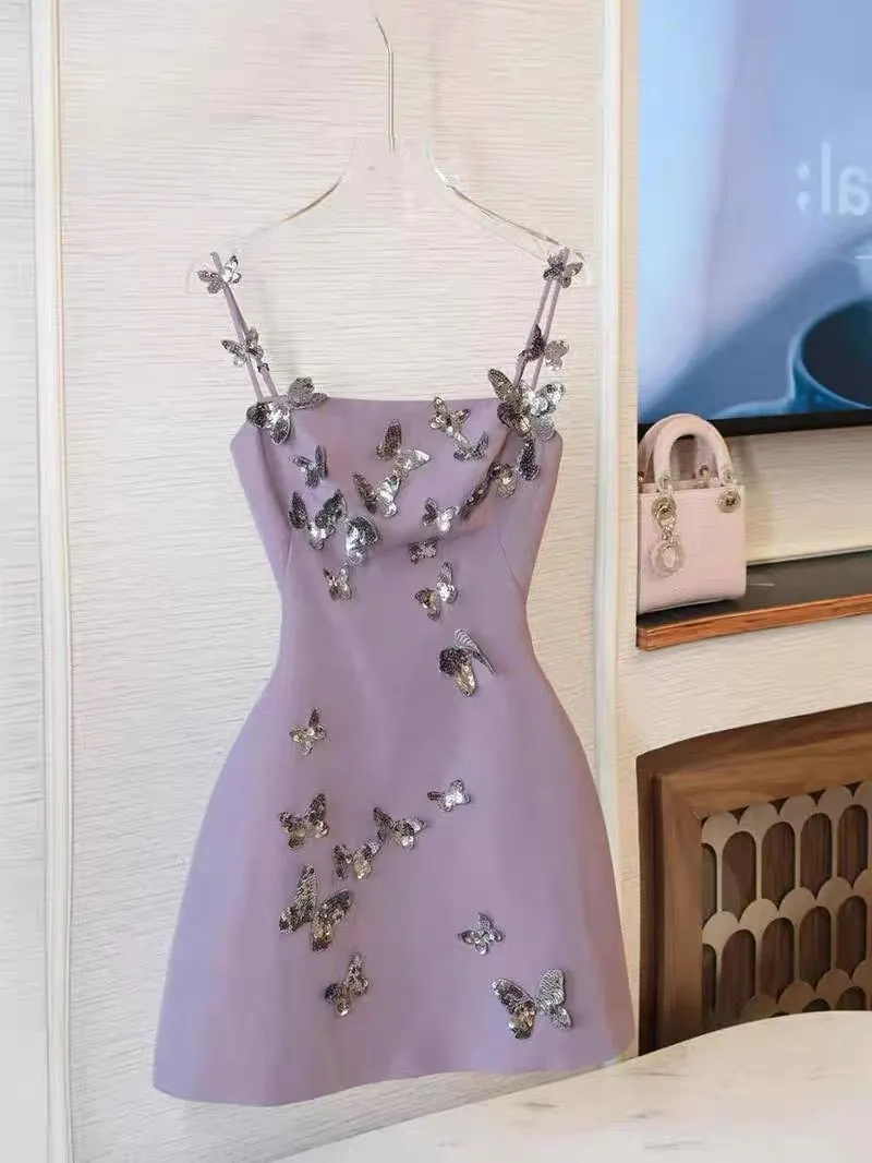 Cute Ball Gown Spaghetti Straps Light Grape Formal Homecoming Dresses 8th Grad Dance Graduation Dress Short Hoco Dresses HZ1121