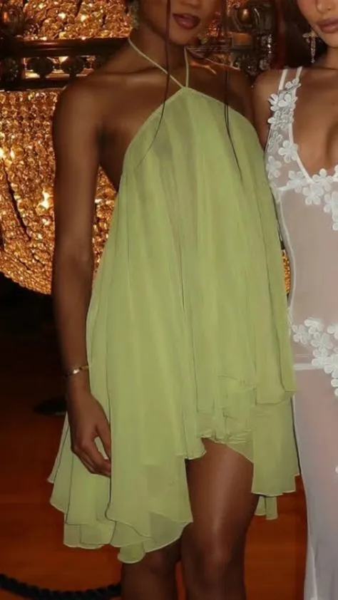 Cute A Line Halter Chiffon Yellow Mini Short Formal Homecoming Dresses Party Short Prom Dress Hoco Dresses HZ1121