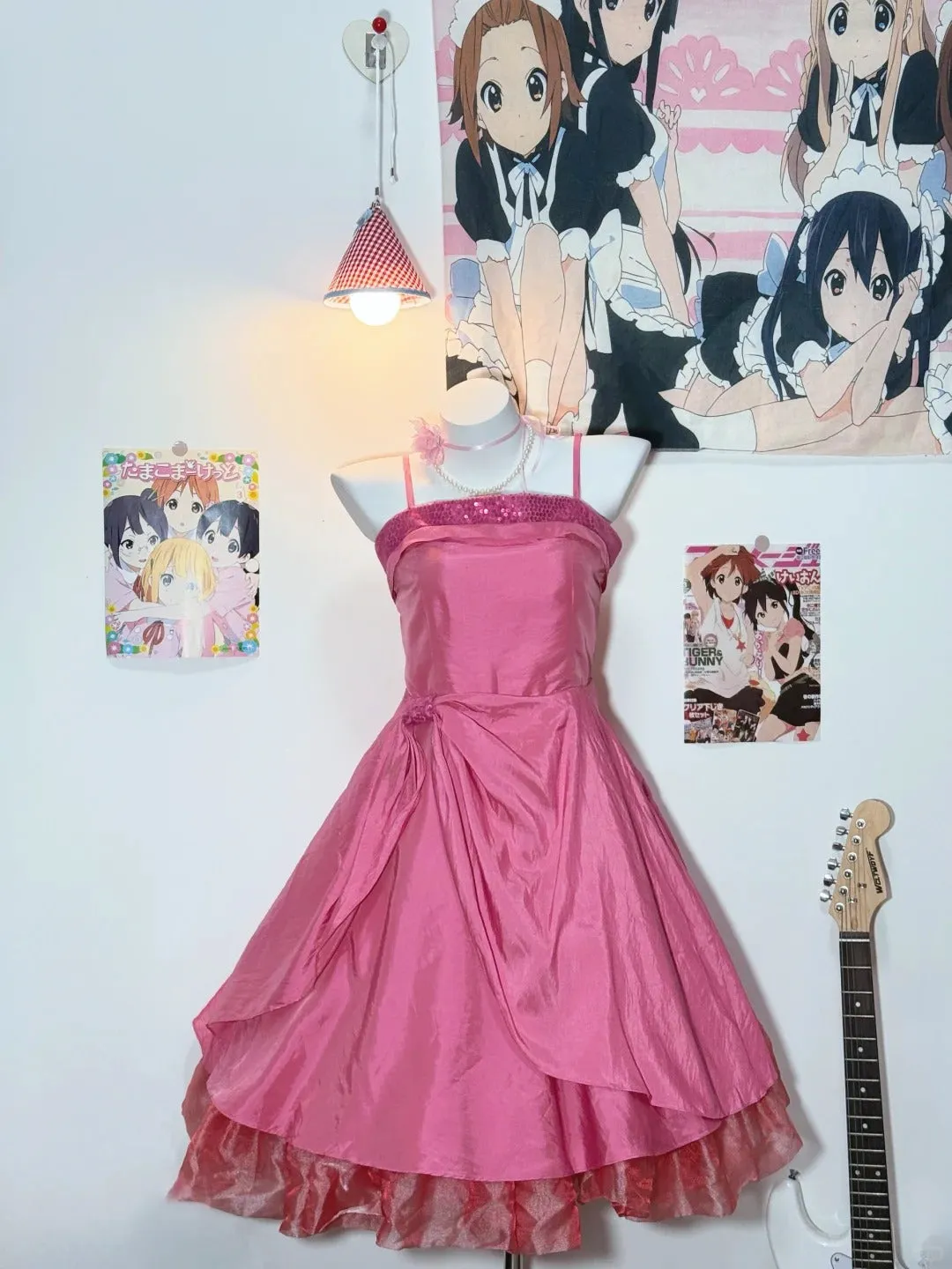 Vintage Fuchsia A-Line Spaghetti Strap Short Homecoming Dress Satin Birthday Dress Formal Dress HZ1121