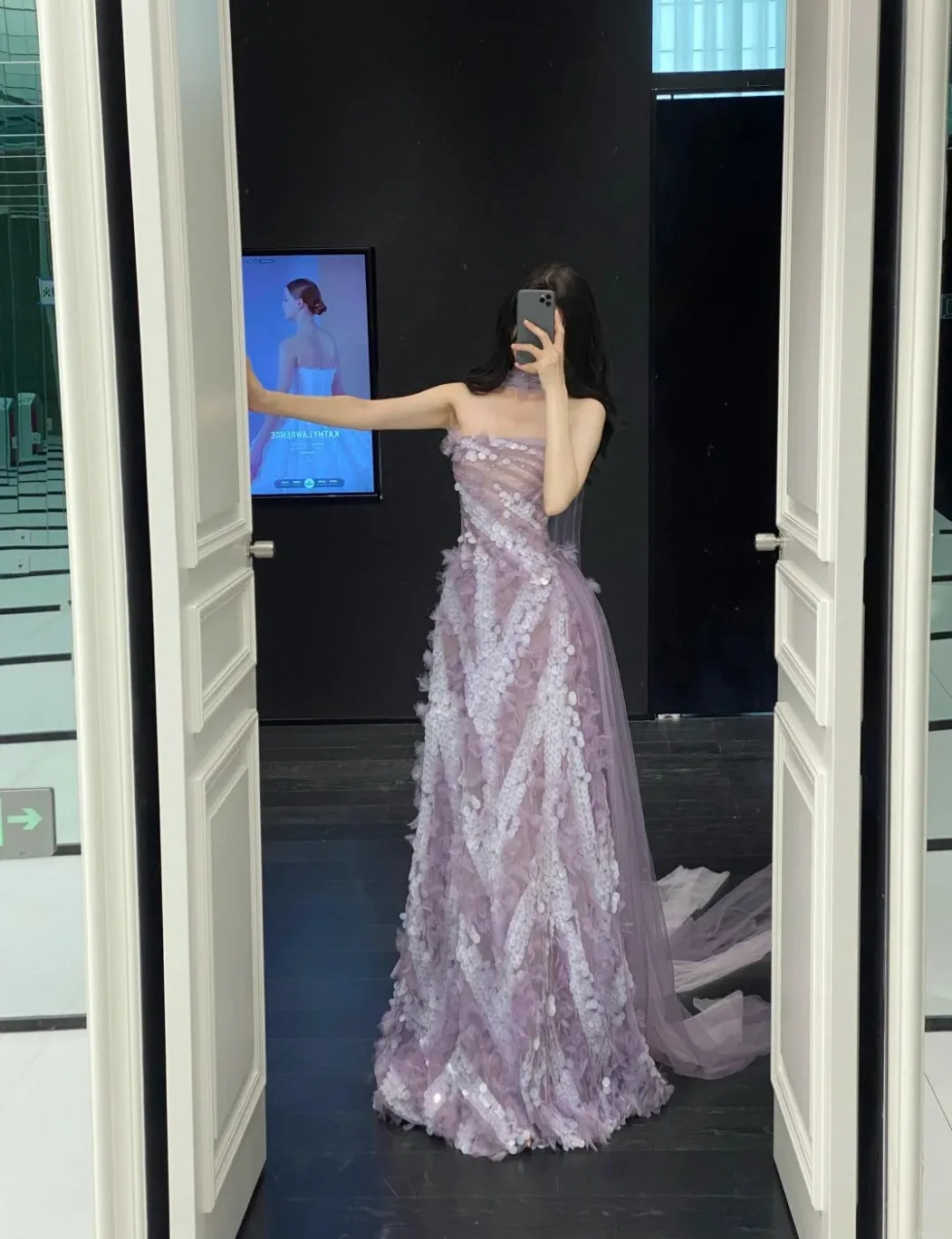 Fairy Strapless A-Line Tulle Purple Formal Evening Gown, Long Applique Prom Dress HZ1121