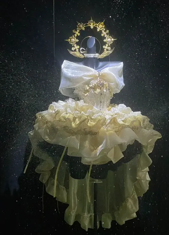 Cute Yellow Off-the-shoulder Ball Gown Short Birthday Dress Tulle Applique Lolita Dress HZ1121