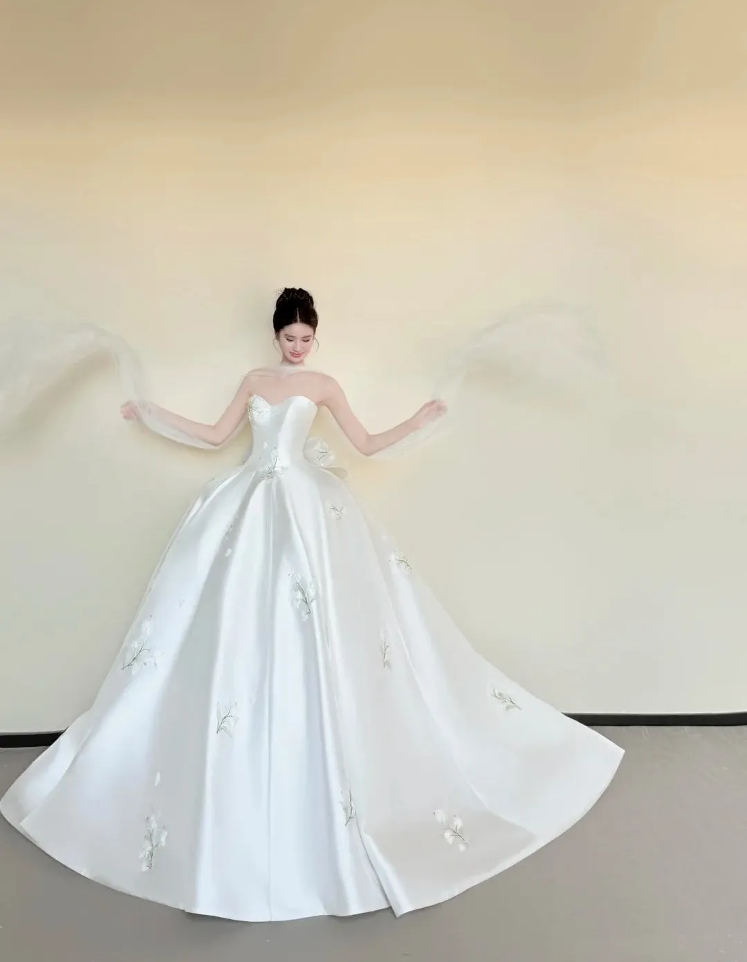 Timeless Sweetheart Neck Luxury Wedding Dresses White Ball Gown Satin Applique Long Bridal Gowns HZ1121