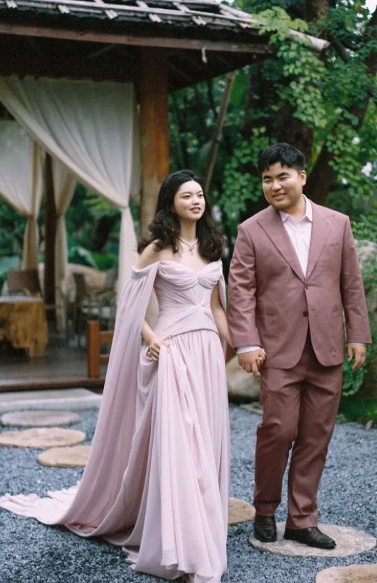 Elegant Off-the-Shoulder Sheath Chiffon Long Prom Dresses, Light Pink Formal Evening Dresses HZ1121