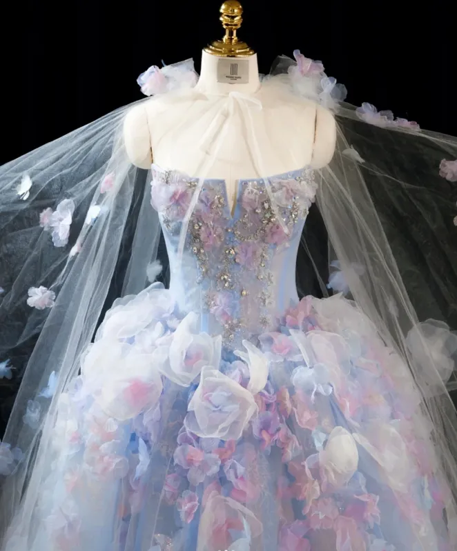 Gorgeous Strapless Ball Gown Tulle Long Prom Dresses Cute Sleeveless Quinceanera Dresses Sweet 16 Dresses HZ1121 - Image 2