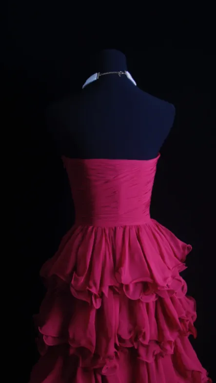 Gorgeous A-Line Hot Pink Long Prom Dresses Sweetheart Neck Evening Dresses Chiffon Hot Pink Formal Dresses HZ1121 - Image 4