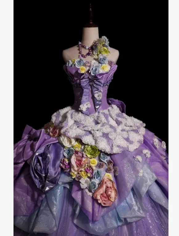 Gorgeous Ball Gown Purple Long Prom Dresses Tulle Sleeveless Purple Quinceanera Dresses Sweet 16 Dresses HZ1121 - Image 2